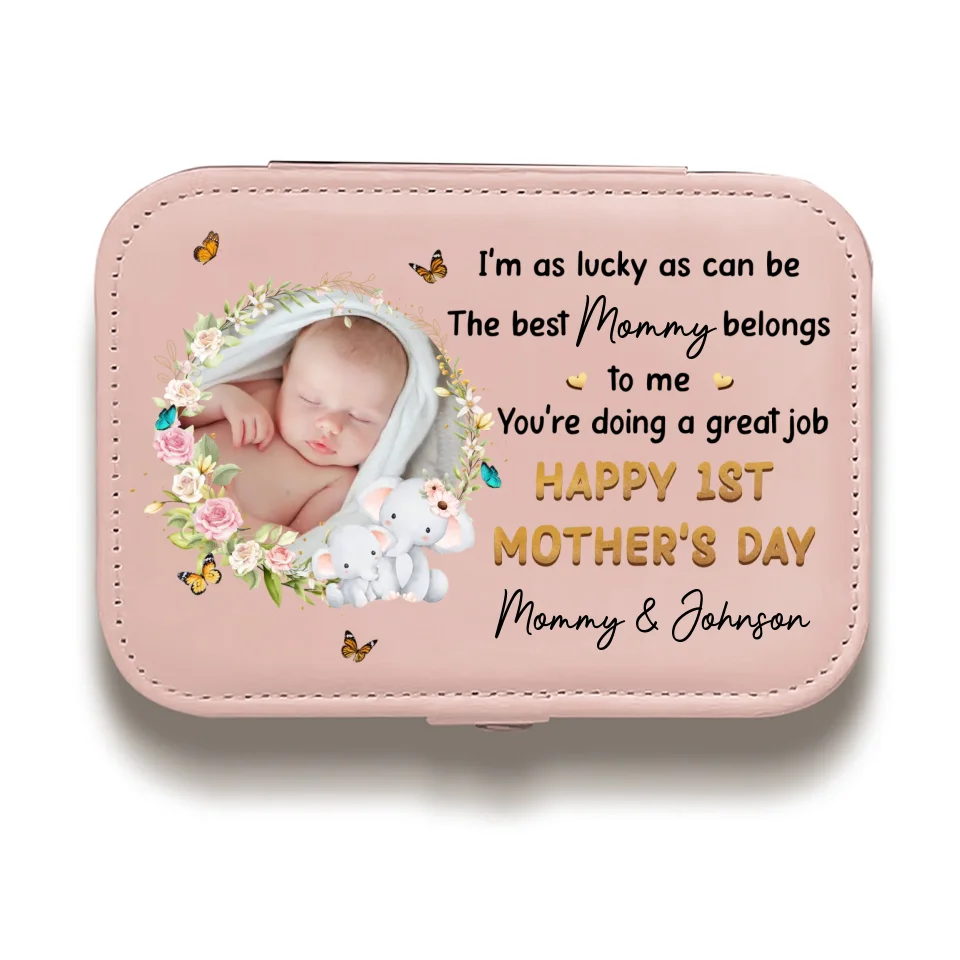 Custom Photo The Best Mom Belongs To Me - Family Personalized Custom Jewelry Case - Mother's Day, Gift For Mom, Grandma - Image 3