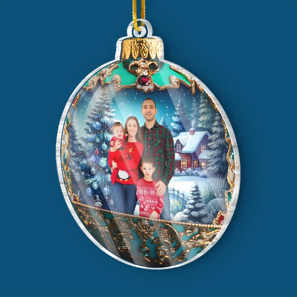 Custom Photo The Best Part Of Christmas - Family Personalized Custom Ornament - Acrylic Custom Shaped - Christmas Gift For Family Members - Image 3