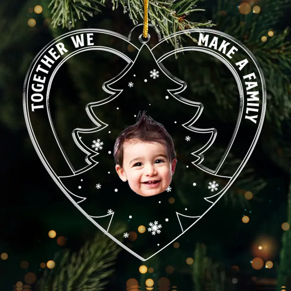 Custom Photo The Best Part Of Christmas Is Being Together - Family Personalized Custom Ornament - Acrylic Custom Shaped - Christmas Gift For Family Members - Image 2