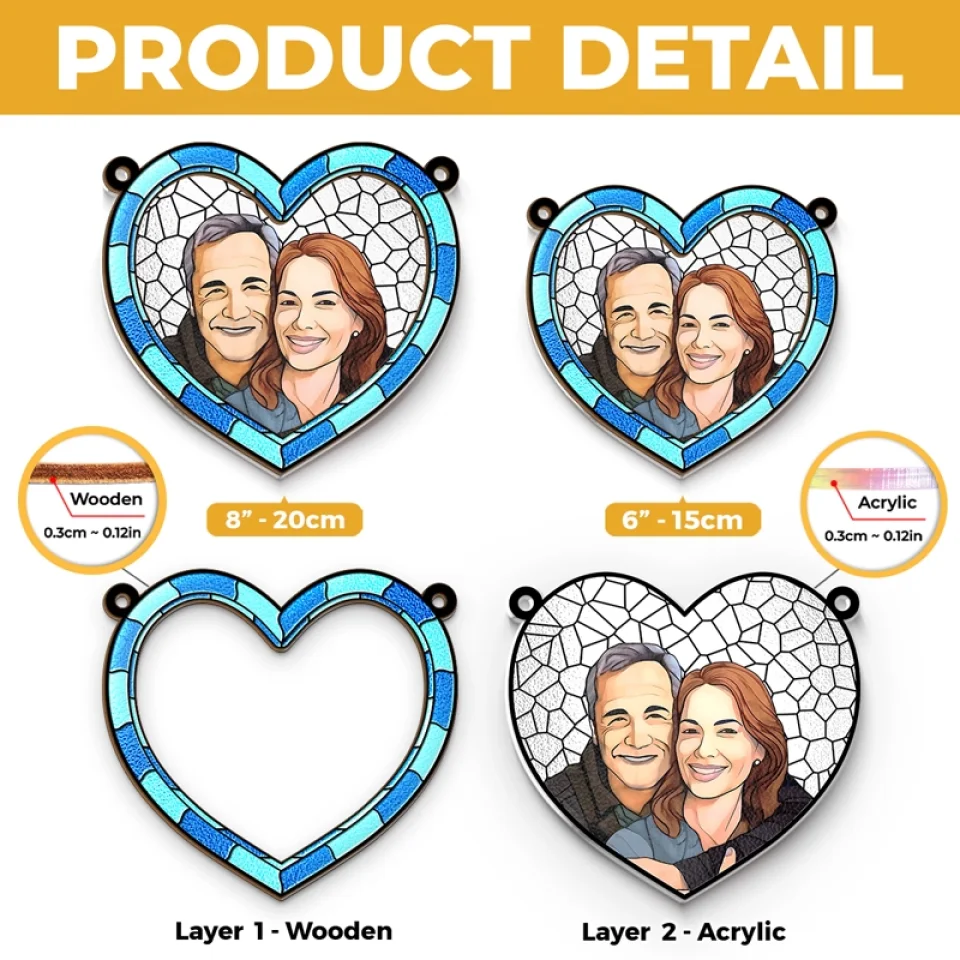 Custom Photo The Best Things In Life Are Better With You - Couple Personalized Window Hanging Suncatcher Ornament - Gift For Husband Wife, Anniversary - Image 5