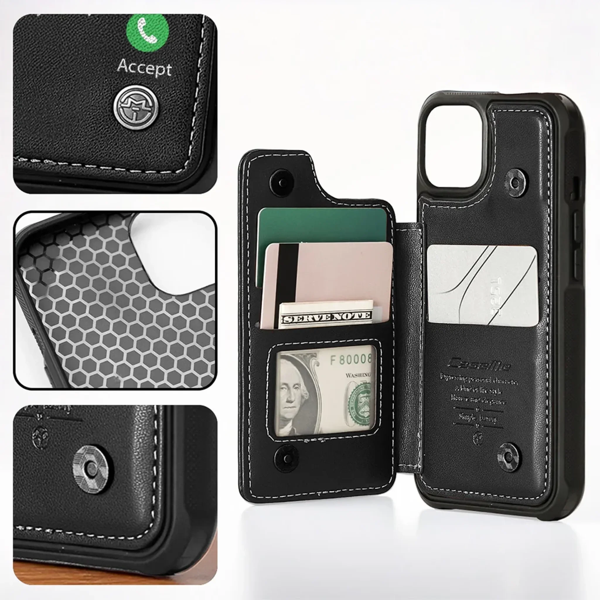 Custom Photo The Call I Wish I Could Take - Memorial Personalized Custom Leather Flip Wallet Phone Case - Sympathy Gift For Family Members - Image 8