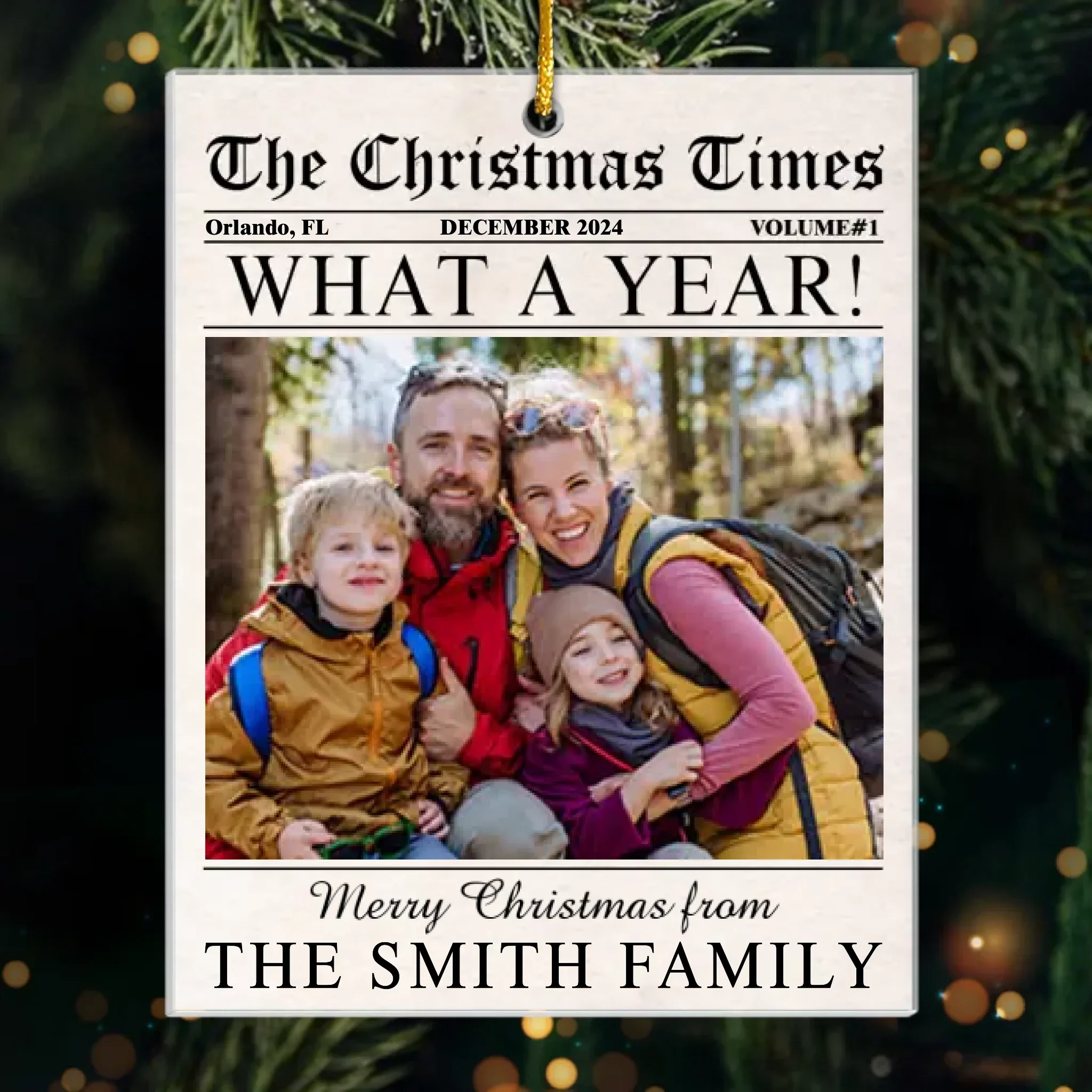 Custom Photo The Christmas Times - Family Personalized Custom Ornament - Acrylic Custom Shaped - Christmas Gift For Family Members - Image 2