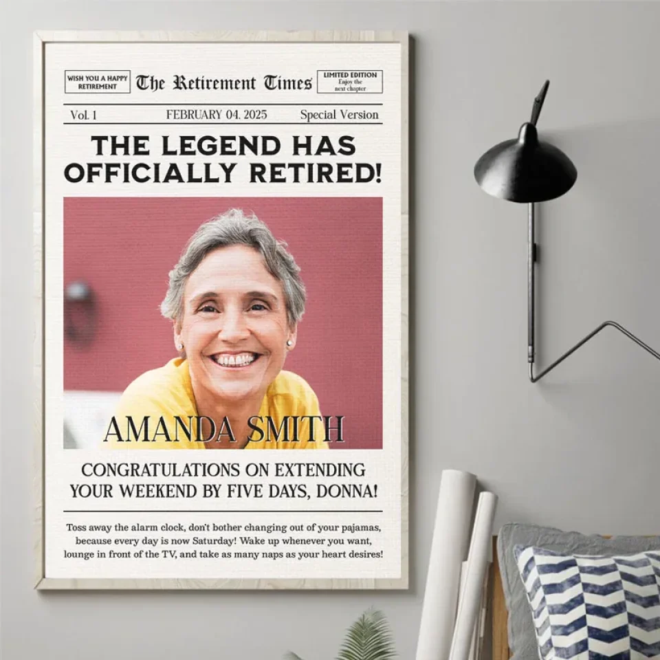 Custom Photo The Legend Has Officially Retired - Personalized Custom Vertical Poster - Appreciation, Retirement Gift For Coworkers, Work Friends, Colleagues, Family Members - Image 3