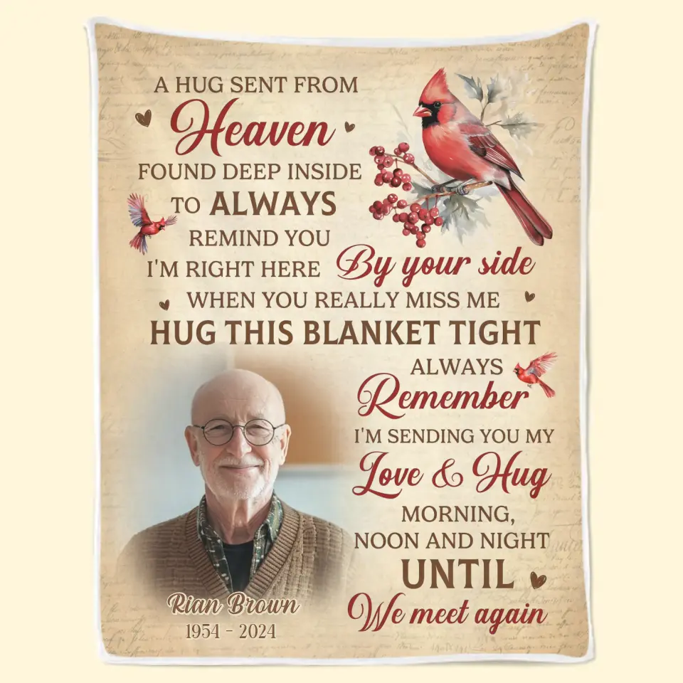 Custom Photo The Spirit Lives On Forever - Memorial Personalized Custom Blanket - Sympathy Gift For Family Members - Image 2