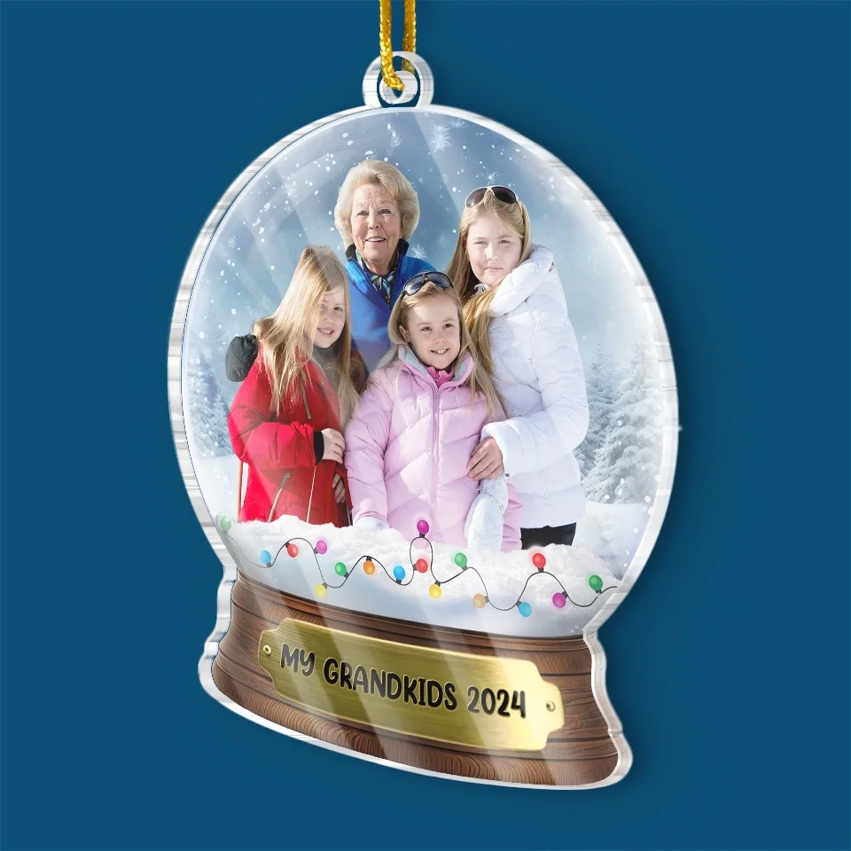 Custom Photo There Is No Distance That Can Lessen A Grandparent’s Love - Family Personalized Custom Ornament - Acrylic Custom Shaped - Christmas Gift For Grandma, Grandpa - Image 3
