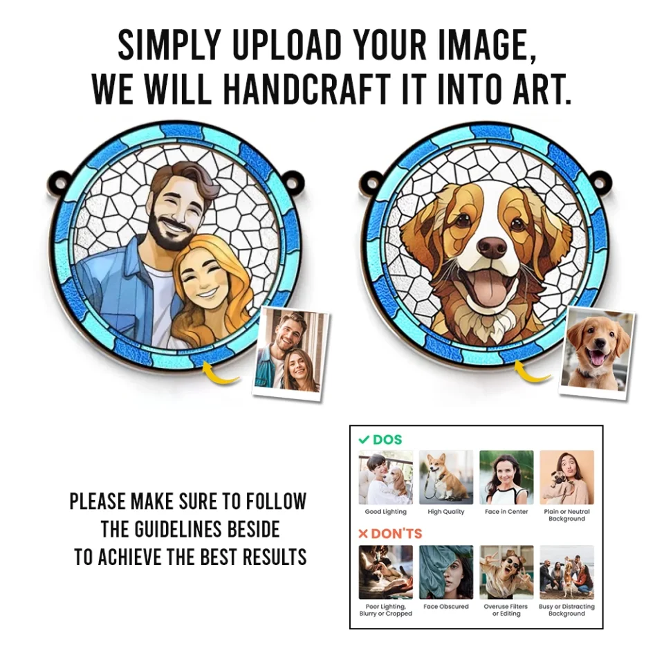 Custom Photo Time Spent With Cats Is Never Wasted - Memorial Personalized Window Hanging Suncatcher - Sympathy Gift For Pet Owners, Pet Lovers - Image 3