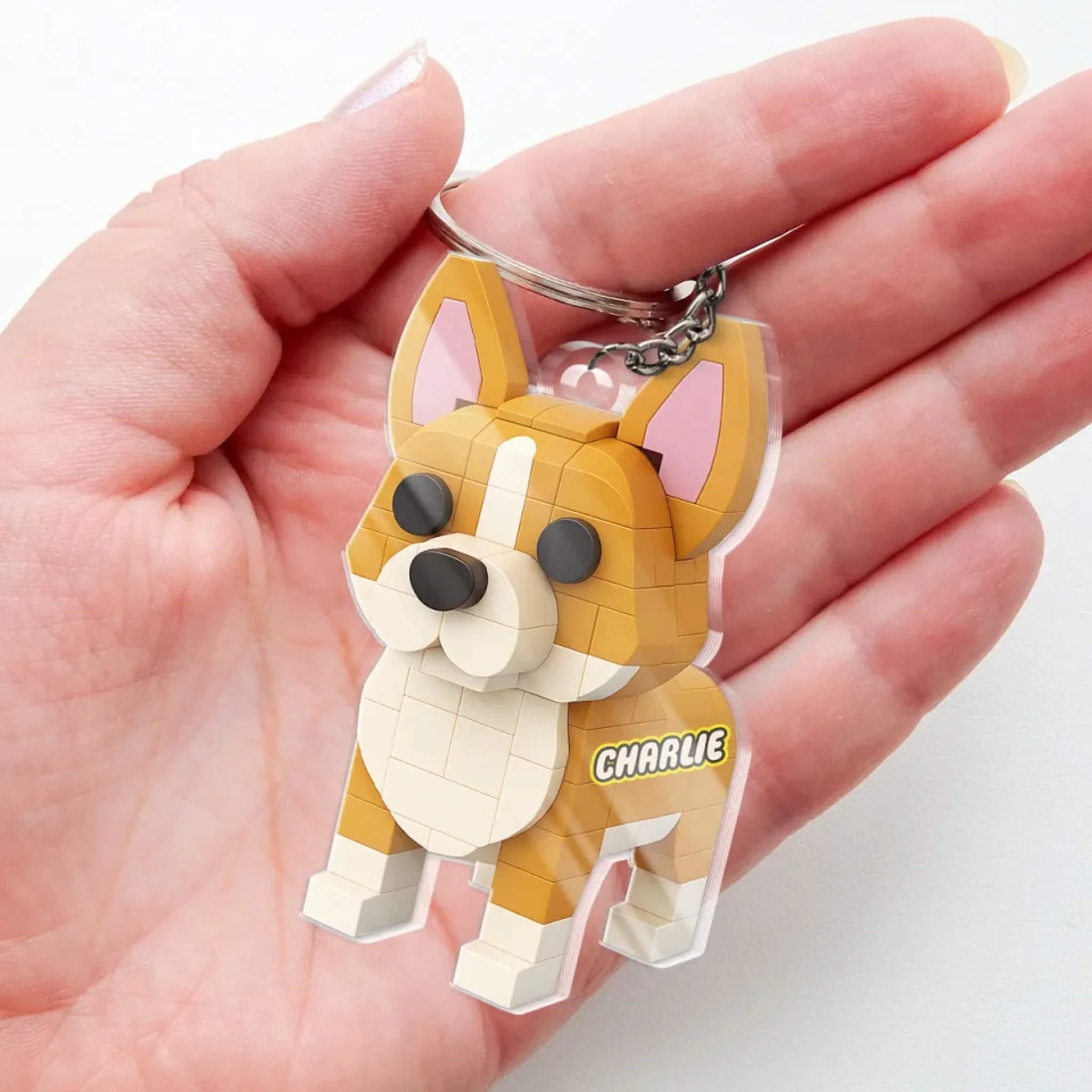 Custom Photo Tiny But Mighty - Dog & Cat Personalized Custom Shaped Acrylic Keychain - Gift For Pet Owners, Pet Lovers - Image 3