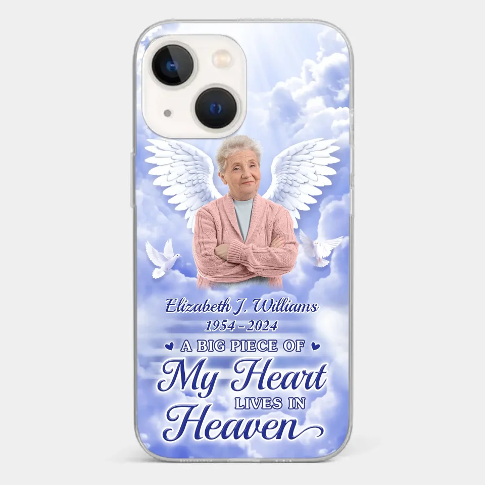 Custom Photo To Live In Hearts We Leave Behind - Memorial Personalized Custom Clear Phone Case - Sympathy Gift For Family Members - Image 18