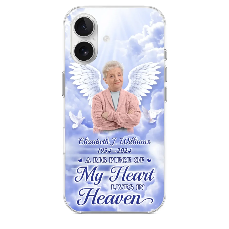 Custom Photo To Live In Hearts We Leave Behind - Memorial Personalized Custom Clear Phone Case - Sympathy Gift For Family Members - Image 32