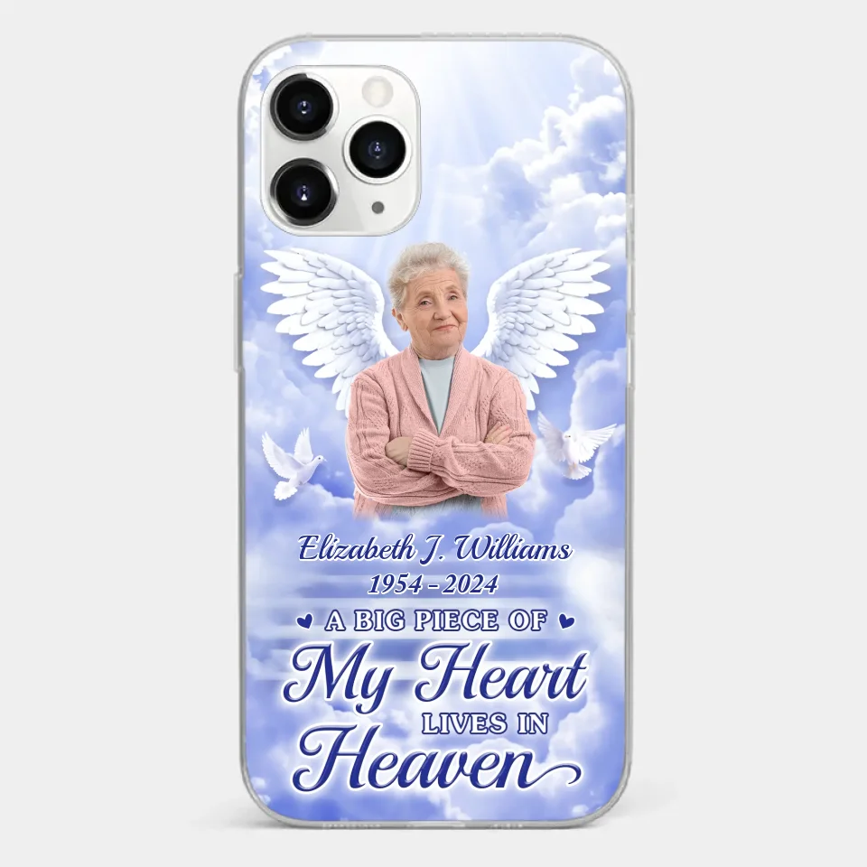 Custom Photo To Live In Hearts We Leave Behind - Memorial Personalized Custom Clear Phone Case - Sympathy Gift For Family Members - Image 8