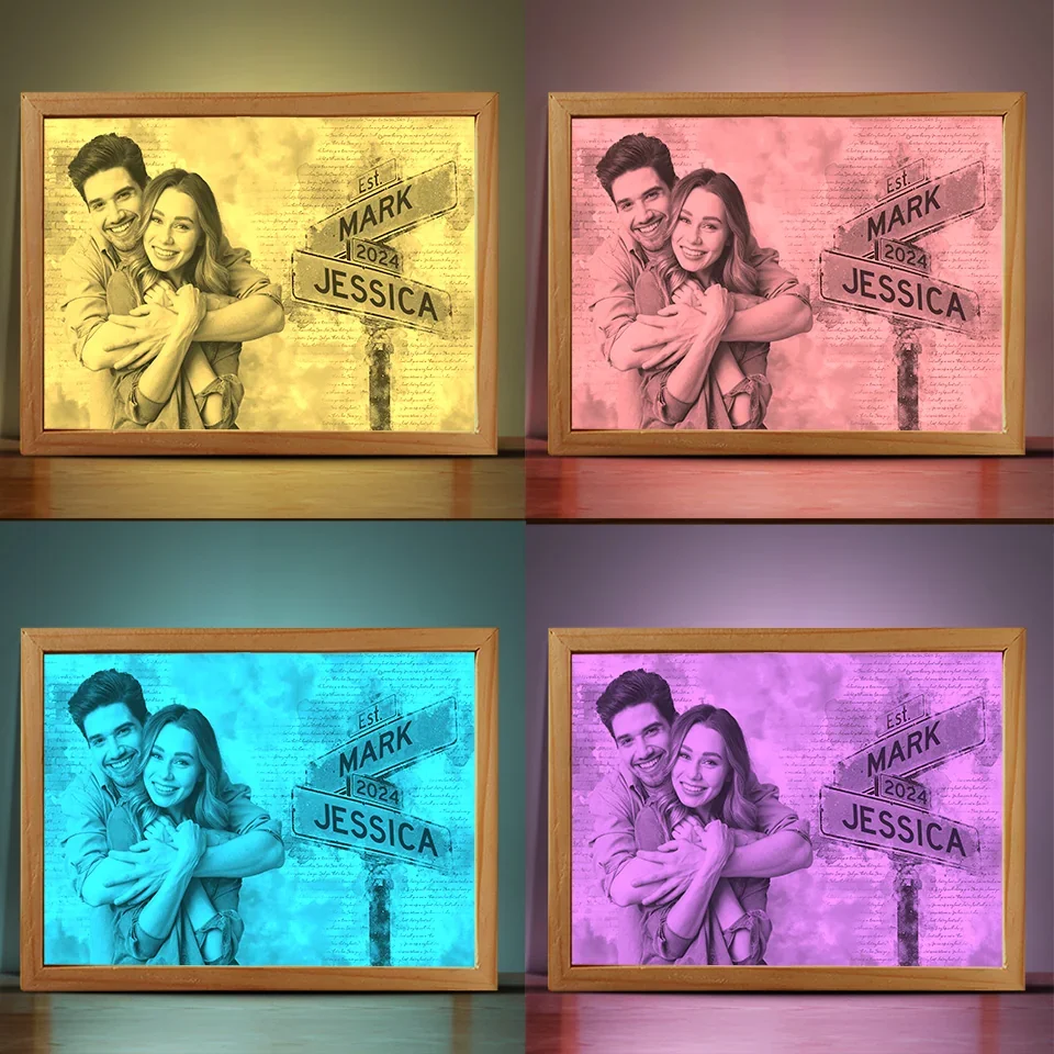 Custom Photo Together, We Can Conquer Anything - Couple Personalized Custom Frame Light Box - Gift For Husband Wife, Anniversary - Image 5