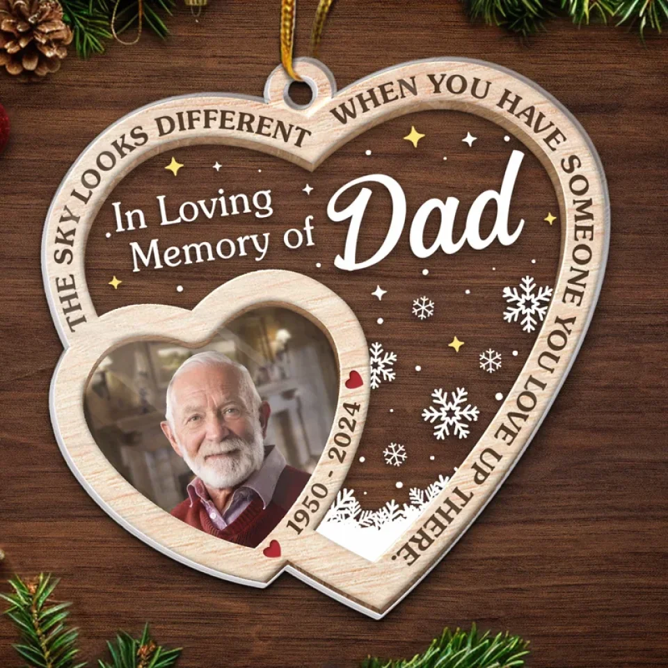 Custom Photo Treasured In Our Hearts, Forever Missed - Memorial Personalized Custom Ornament - Acrylic Custom Shaped - Sympathy Gift, Christmas Gift For Family Members - Image 5