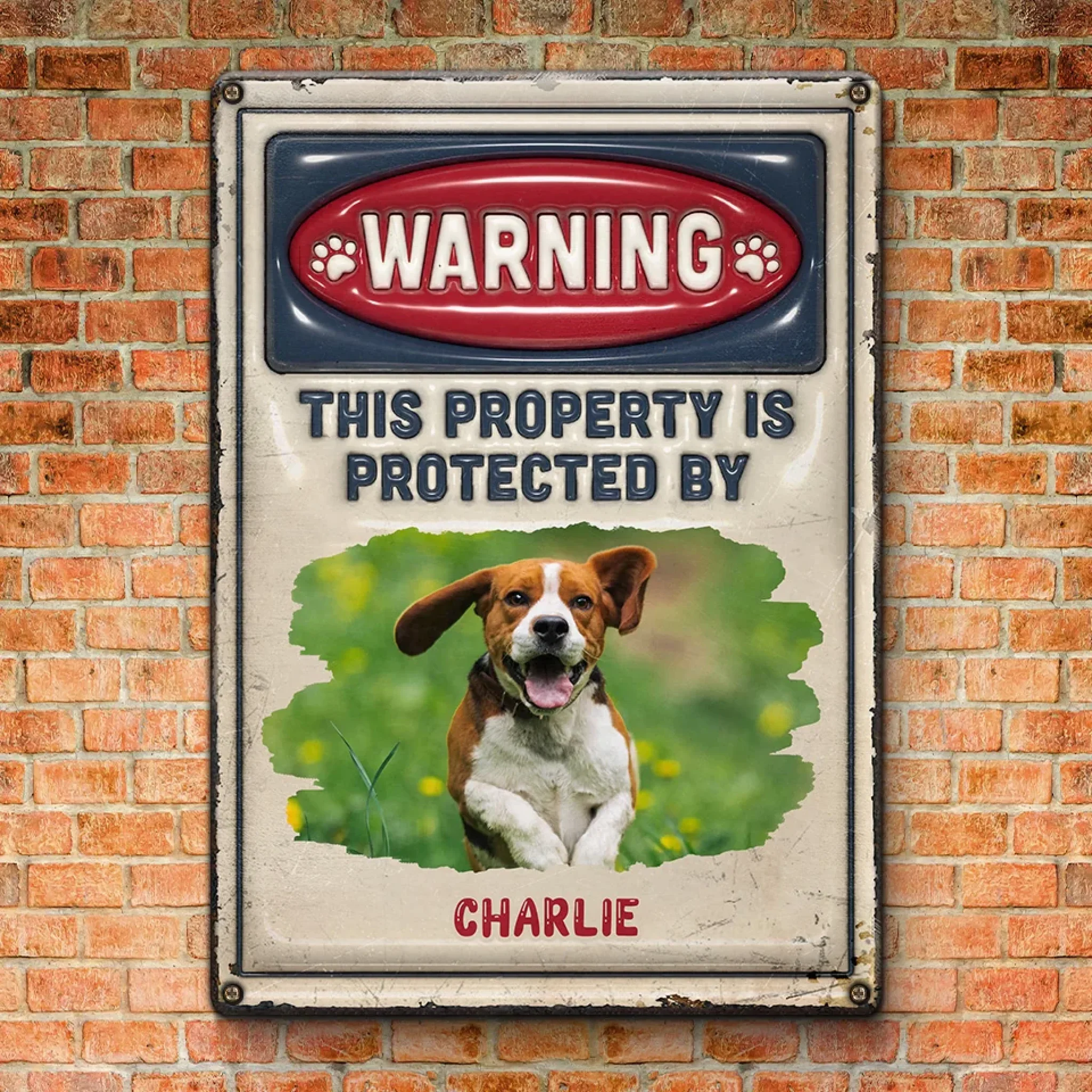 Custom Photo Trespassers Will Be Licked - Dog & Cat Personalized Custom 3D Inflated Effect Printed Home Decor Metal Sign - House Warming Gift For Pet Owners, Pet Lovers - Image 3