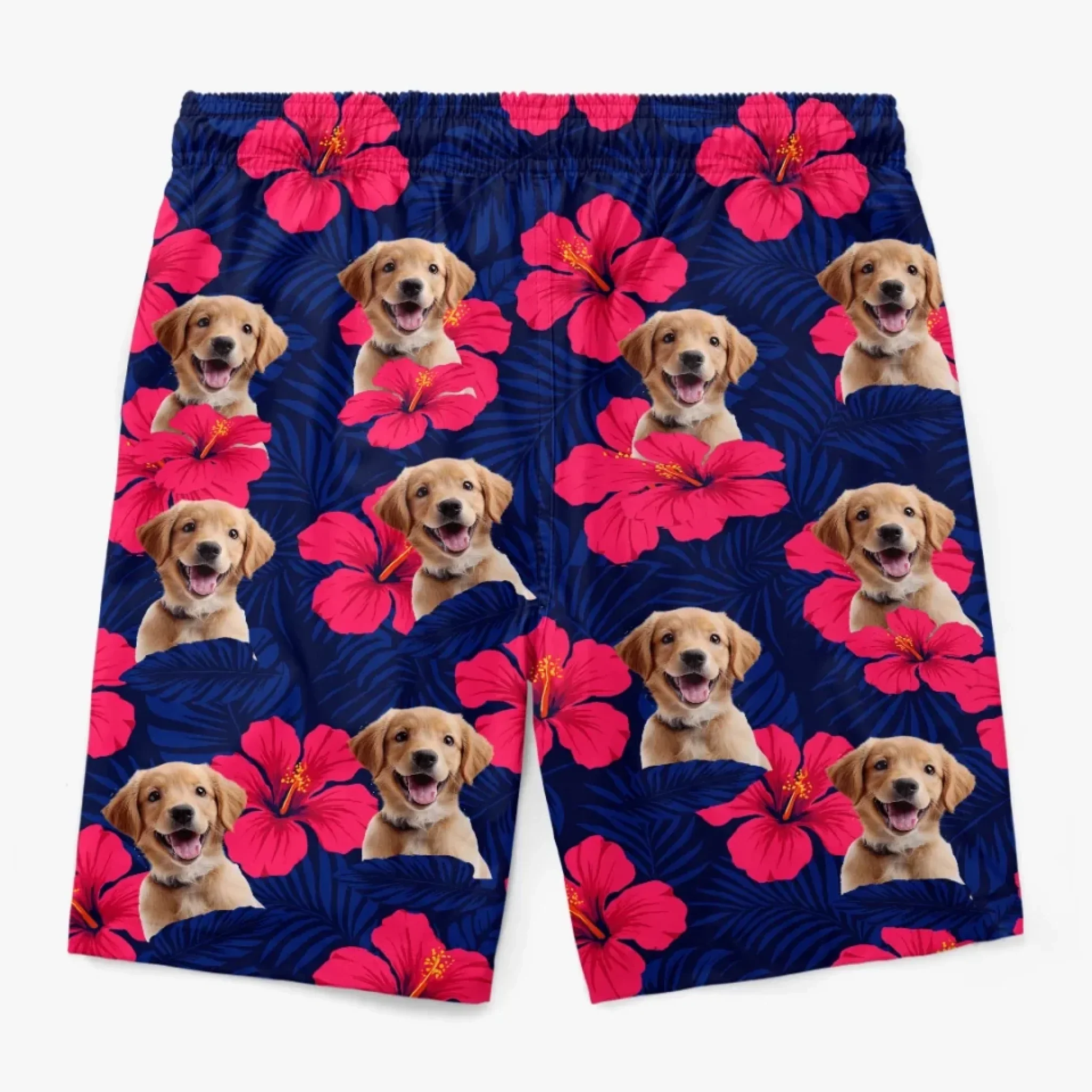 Custom Photo Tropical Pup Vibes Only - Dog & Cat Personalized Custom Tropical Hawaiian Aloha Men Beach Shorts - Summer Vacation Gift For Pet Owners, Pet Lovers - Image 5