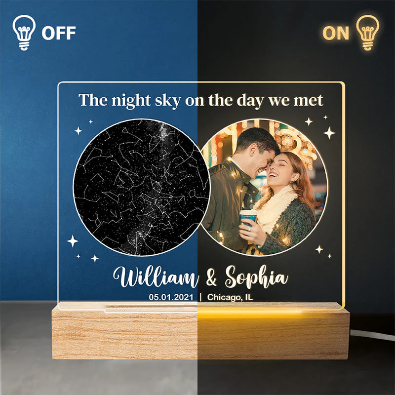 Custom Photo Under This Sky Our Forever Began - Couple Personalized Custom Shaped 3D LED Light - Gift For Husband Wife, Anniversary - Image 3
