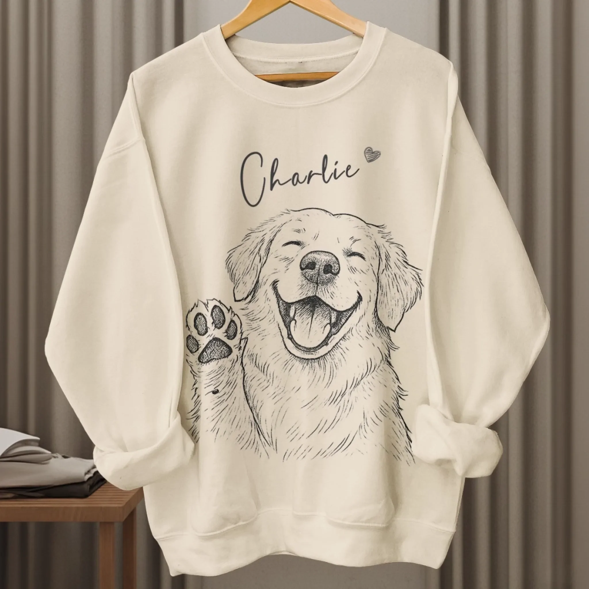 Custom Photo Unisex Sweatshirt, Hoodie With Design On Sleeve - Personalized Birthday Gifts For Dog Cat Lovers, Dog Dad And Mom, Cat Owners - Heart Full Of Dog Moments - Image 4