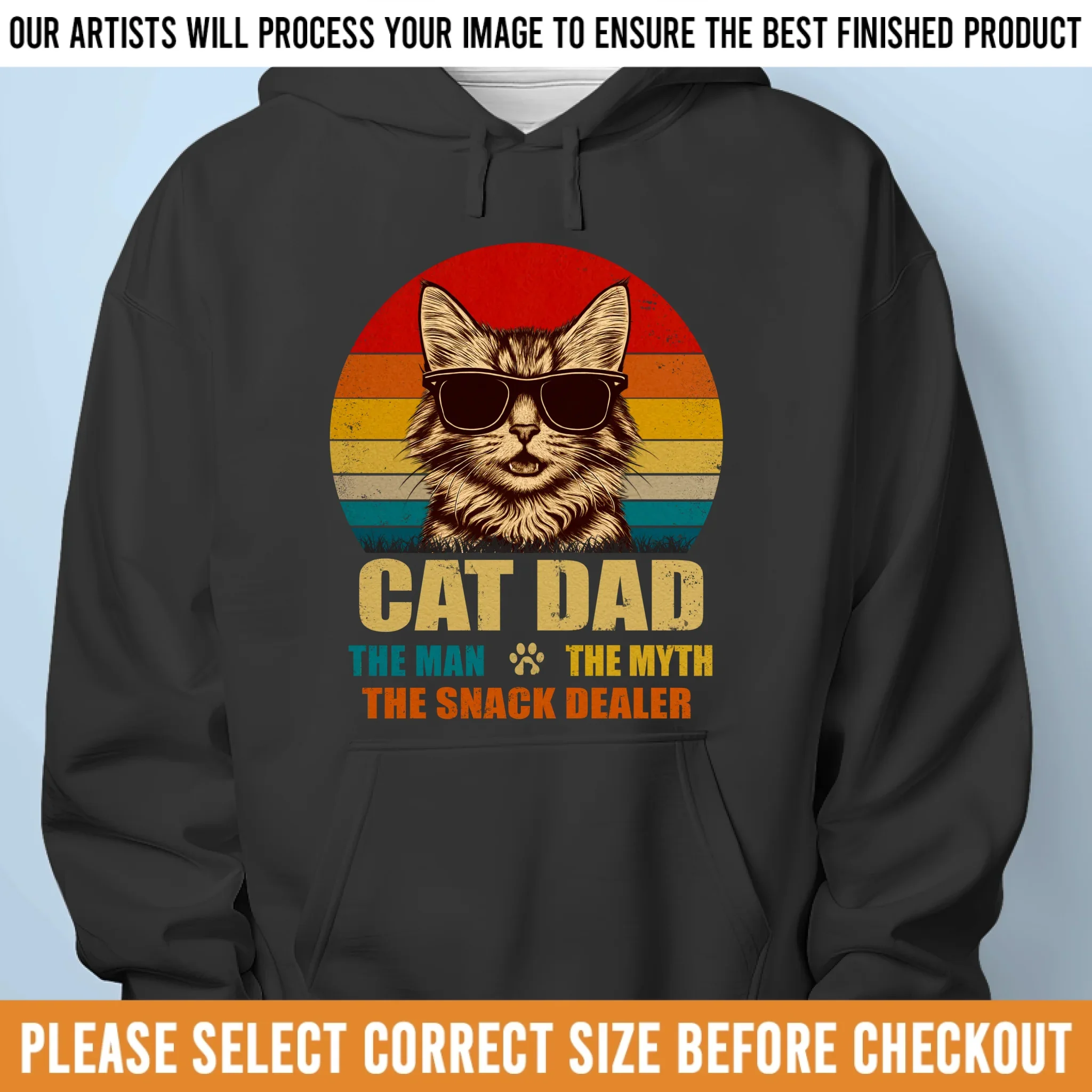 Custom Photo Unisex T-shirt, Premium T-shirt, Hoodie - Personalized Christmas Birthday Gifts For Cat Lovers, Cat Mom And Dad - Professional Treat Dealer - Image 11