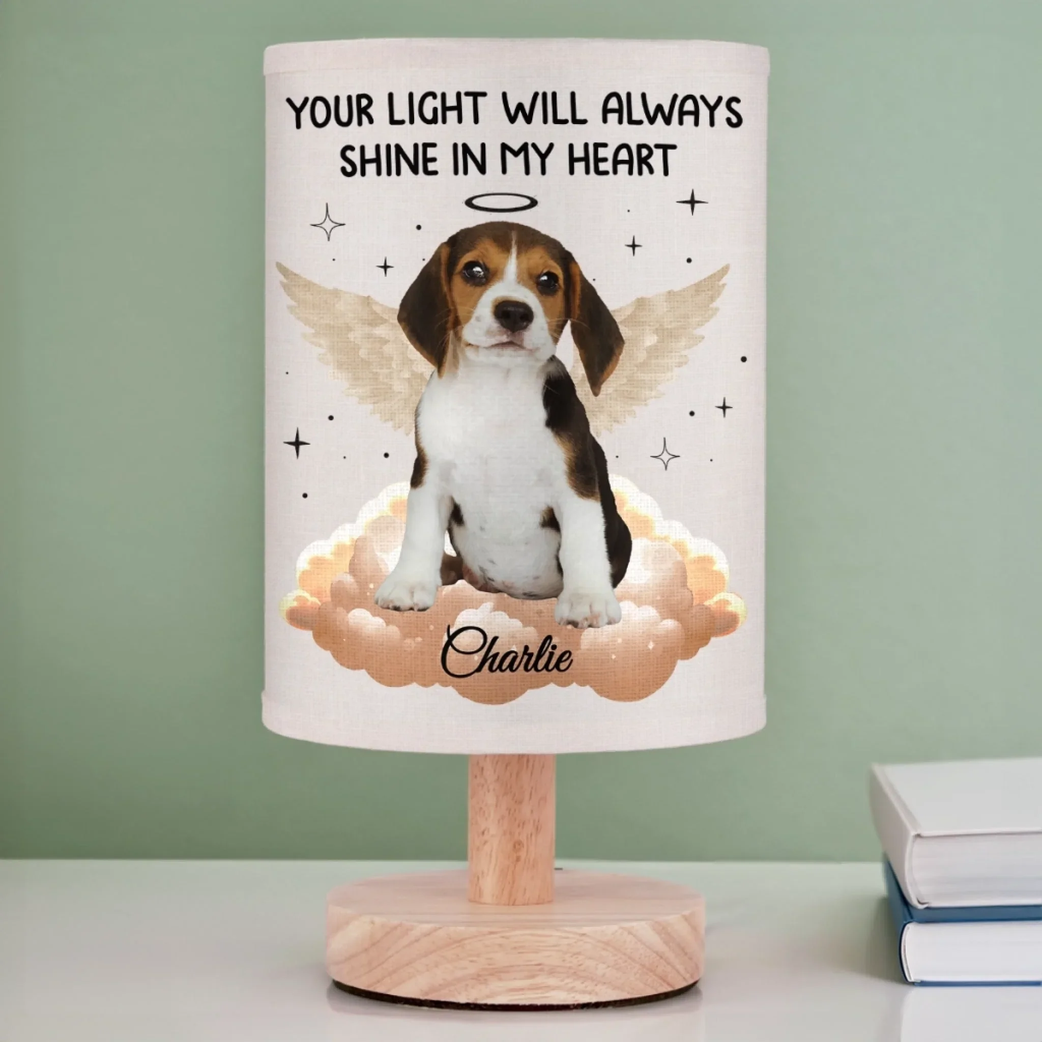 Custom Photo Until We Meet Again - Memorial Personalized Custom Linen Bedside Table Lamp - Sympathy Gift For Pet Owners, Pet Lovers - Image 3
