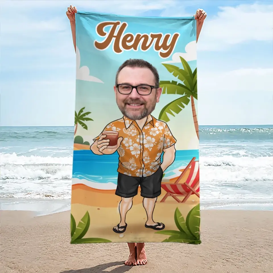 Custom Photo Vacay Vibes - Family Personalized Custom Beach Towel - Summer Vacation Gift, Birthday Pool Party Gift For Family Members - Image 4