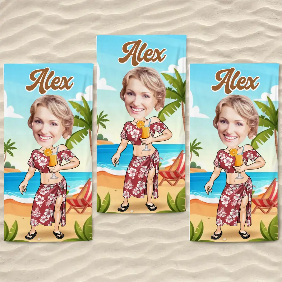Custom Photo Vacay Vibes - Family Personalized Custom Beach Towel - Summer Vacation Gift, Birthday Pool Party Gift For Family Members - Image 6