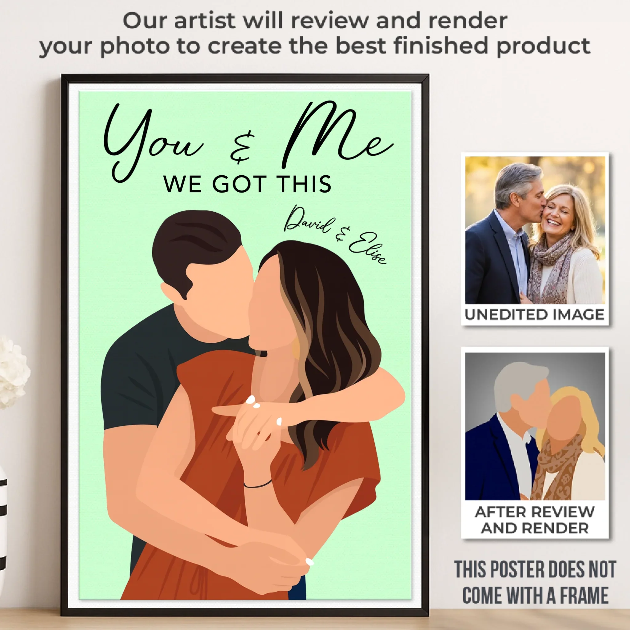 Custom Photo Vertical Poster - Personalized Anniversary Wedding Gifts For Husband And Wife, Him And Her - Better Together Always - Image 2