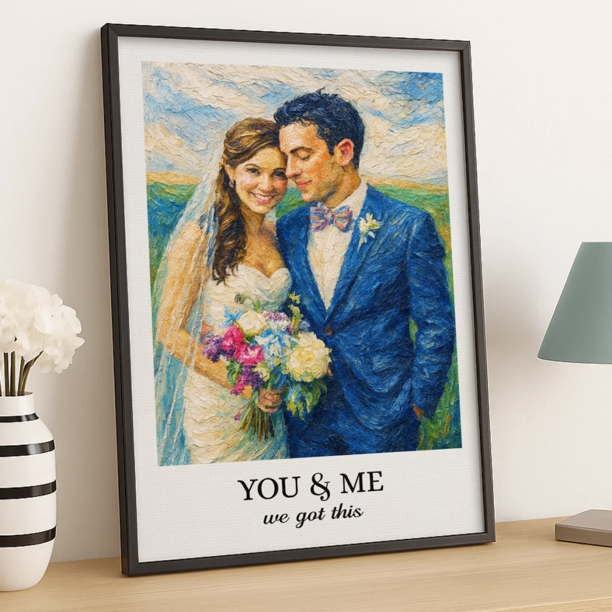 Custom Photo Vertical Poster - Personalized Anniversary Wedding Gifts For Husband And Wife, Him And Her - Just Us, Just Love - Image 4