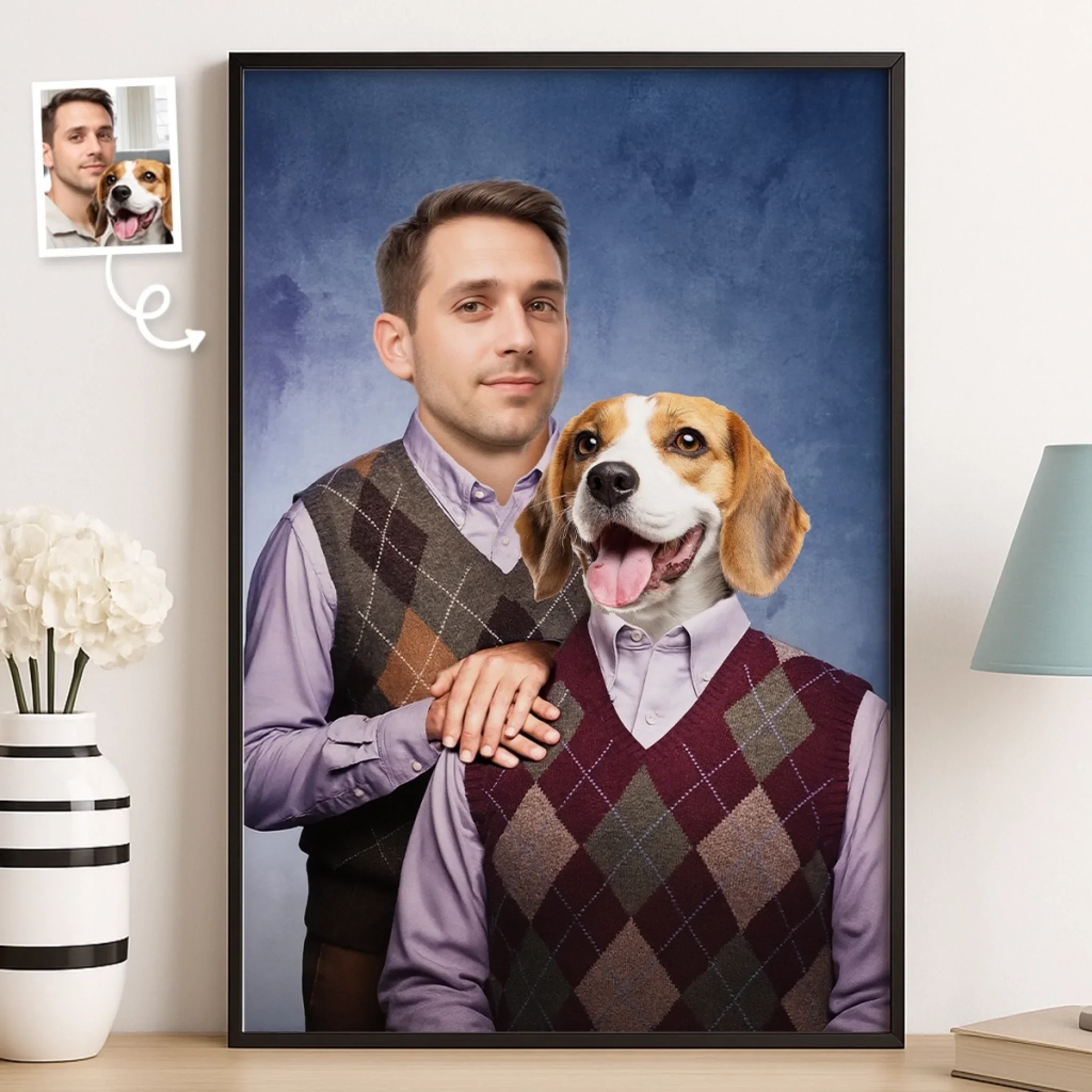 Custom Photo Vertical Poster - Personalized Birthday  Gifts For Dog Cat Lovers, Dog Dad And Mom, Cat Owners - Cheers To The Good Life