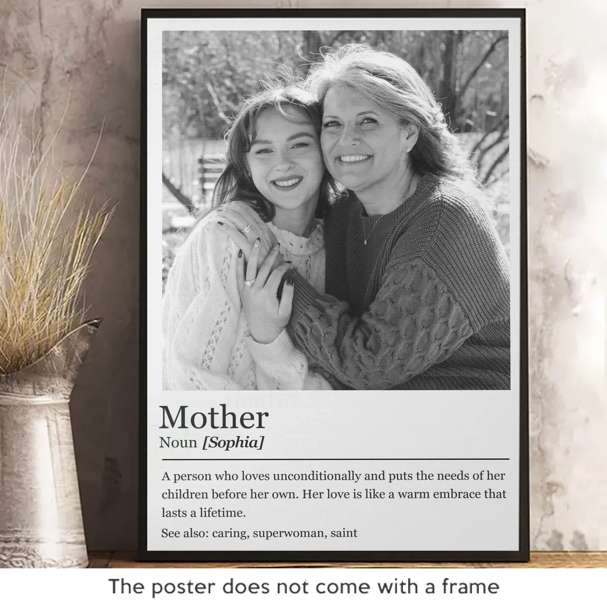 Custom Photo Vertical Poster - Personalized Mother's Day Gifts For Mom, Grandma - A Mother’s Love Never Fades - Image 2