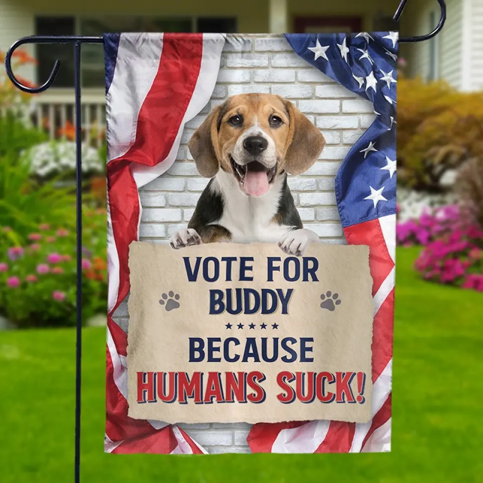 Custom Photo Vote For More Treats, Less Squirrels - Dog & Cat Personalized Custom Flag - Gift For Pet Owners, Pet Lovers - Image 4