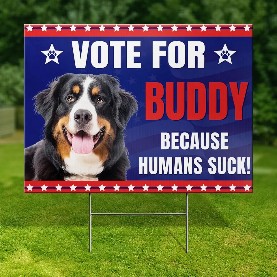 Custom Photo Vote For Pawsitively Adorable Candidate - Dog & Cat Personalized Custom Yard Sign - Gift For Pet Owners, Pet Lovers - Image 3
