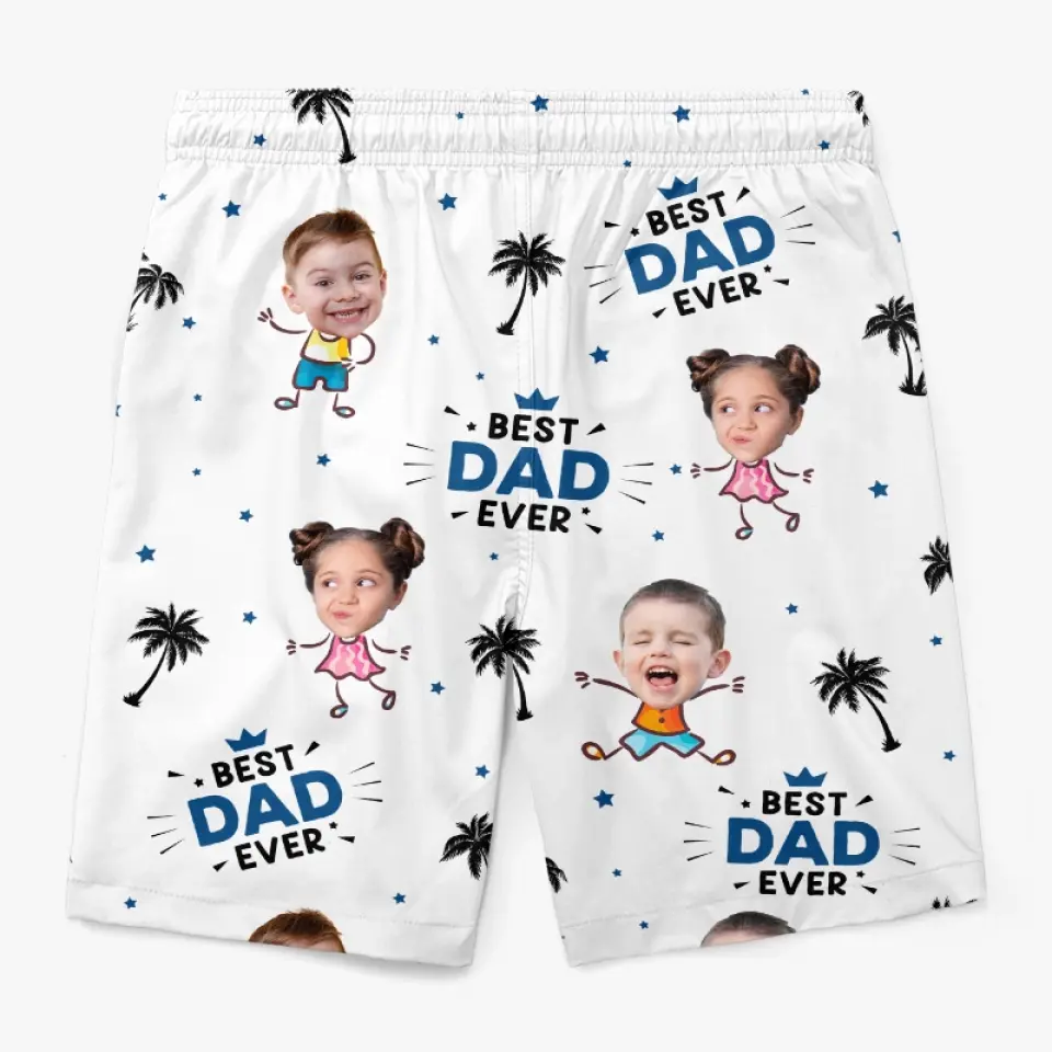 Custom Photo We Host The Sun Party - Family Personalized Custom Tropical Hawaiian Aloha Men Beach Shorts - Summer Vacation Gift For Dad, Grandpa - Image 5
