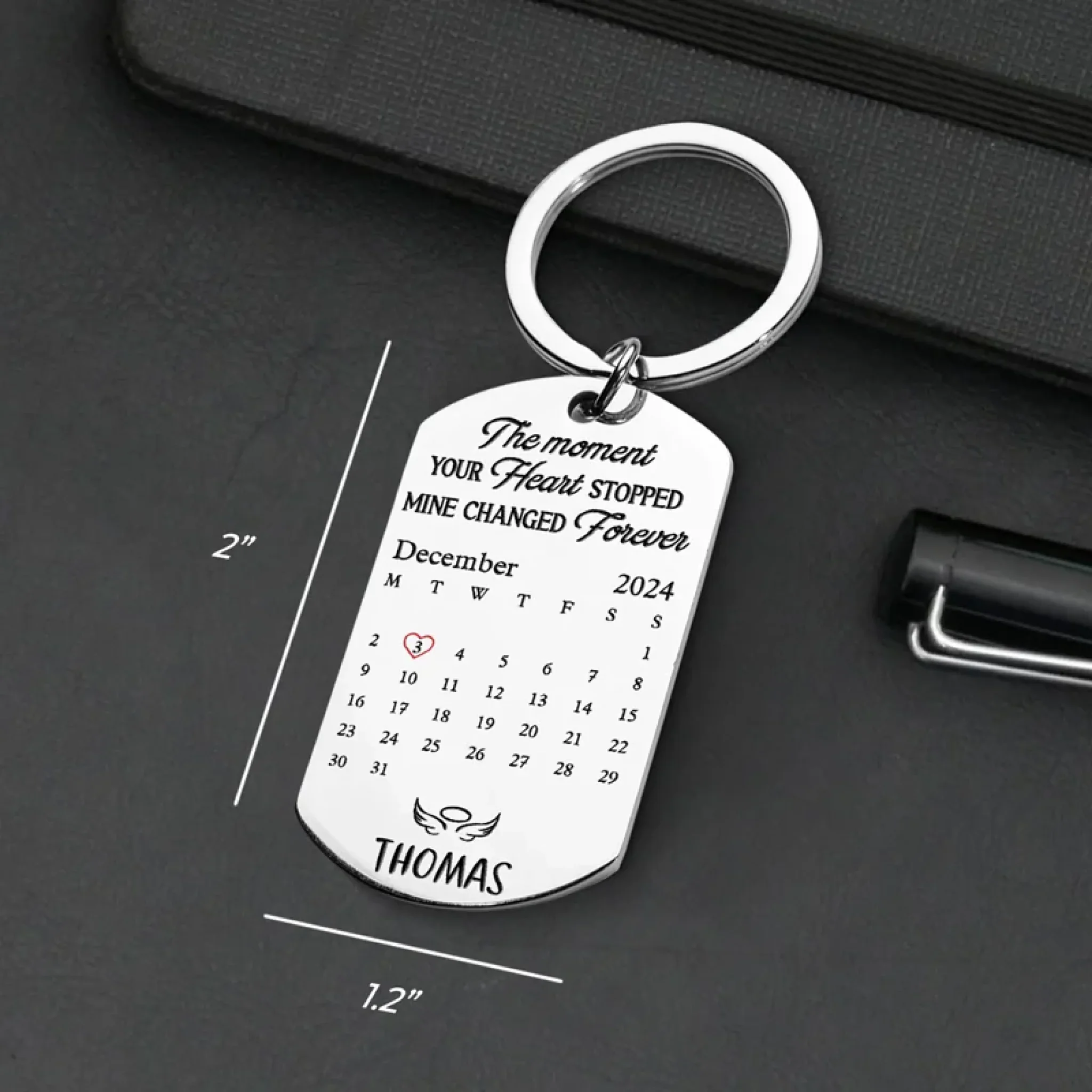 Custom Photo We Miss You Every Day - Memorial Personalized Custom Keychain - Sympathy Gift For Family Members - Image 5