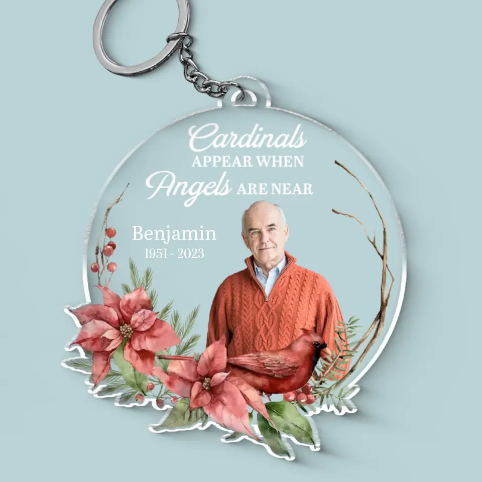 Custom Photo We Only Part To Meet Again - Memorial Personalized Custom Shaped Acrylic Keychain - Sympathy Gift For Family Members - Image 2