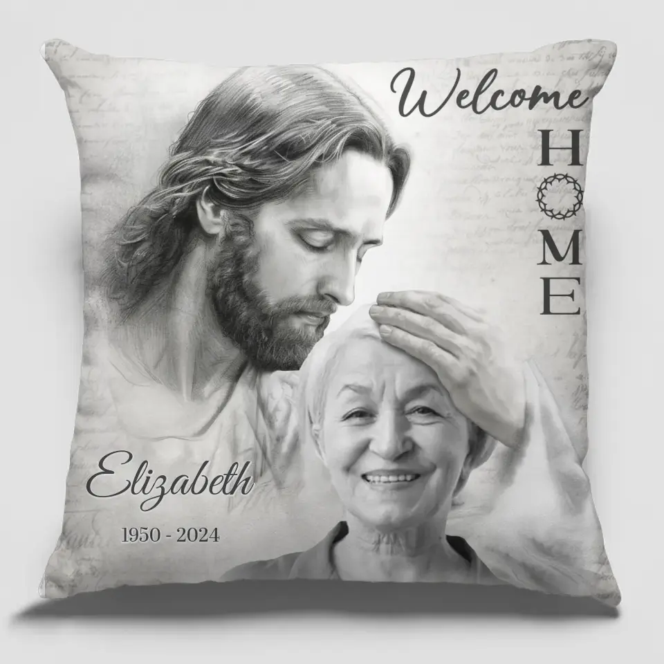 Custom Photo Welcome Home - Memorial Personalized Custom Pillow - Sympathy Gift For Family Members, Pet Owners, Pet Lovers - Image 2