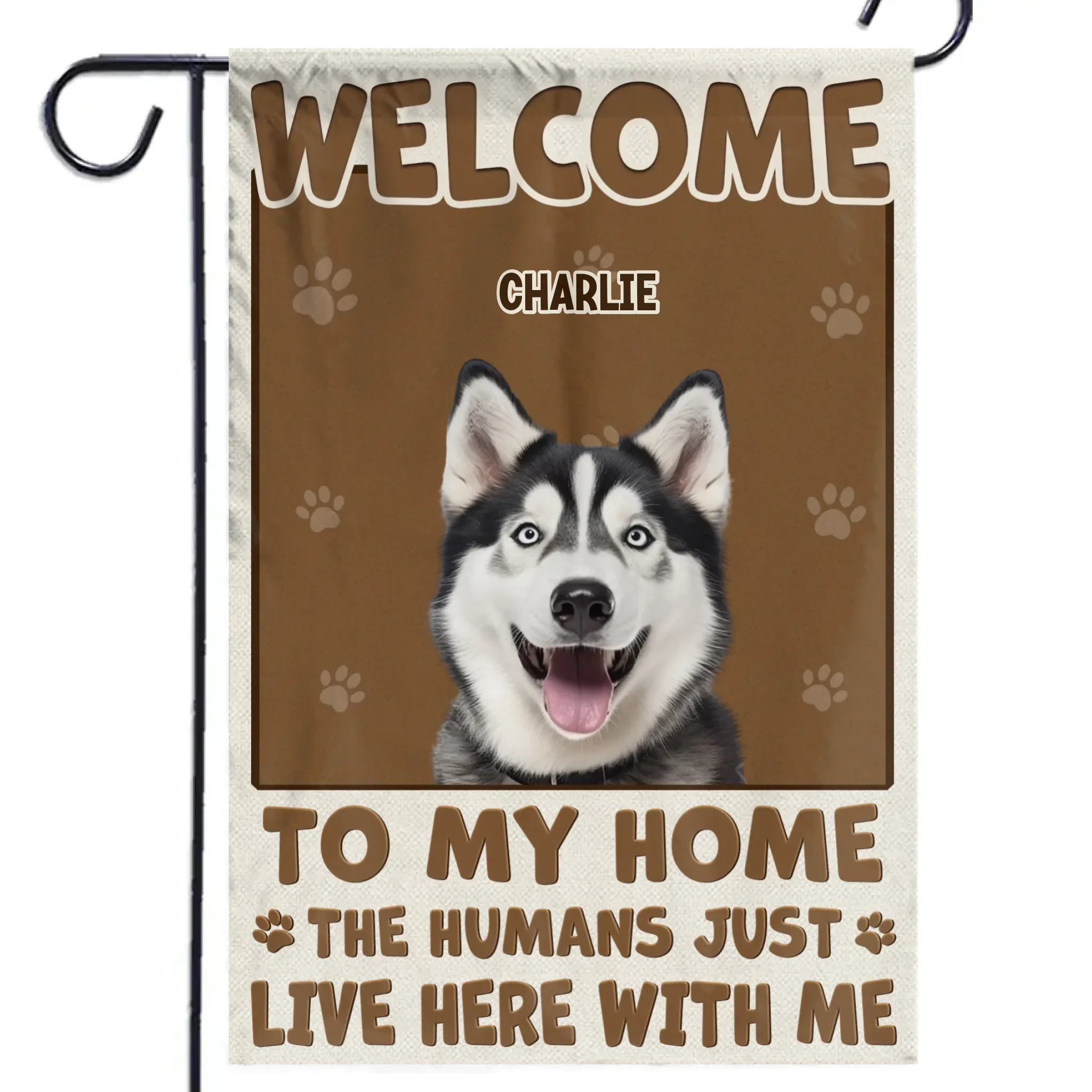 Custom Photo Welcome To My Home - Dog & Cat Personalized Custom Flag - Gift For Pet Owners, Pet Lovers - Image 2