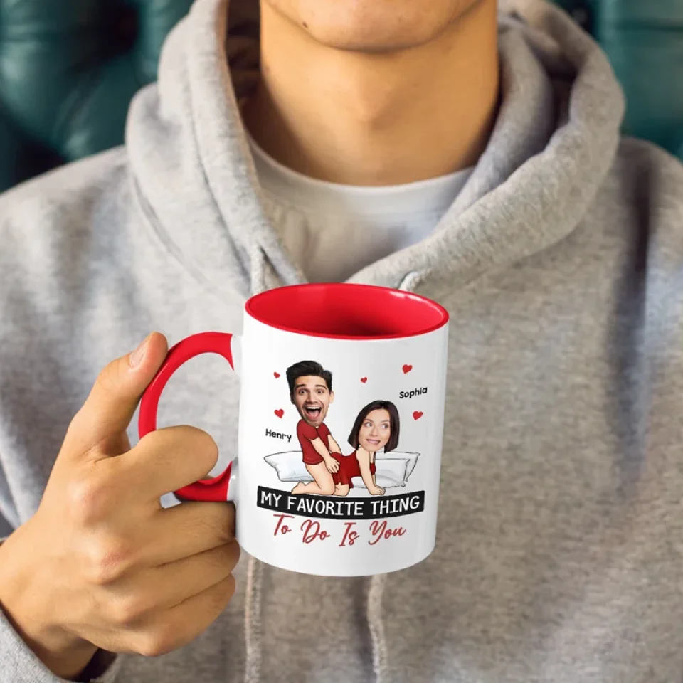 Custom Photo We're The Perfect Match - Couple Personalized Custom Accent Mug - Gift For Husband Wife, Anniversary - Image 4