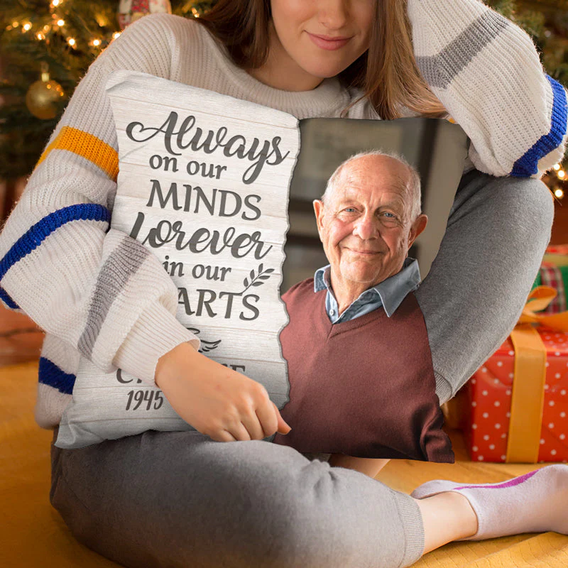 Custom Photo When You Miss Me I'm Here - Memorial Personalized Custom Pillow - Christmas Gift, Sympathy Gift For Family Members - Image 4