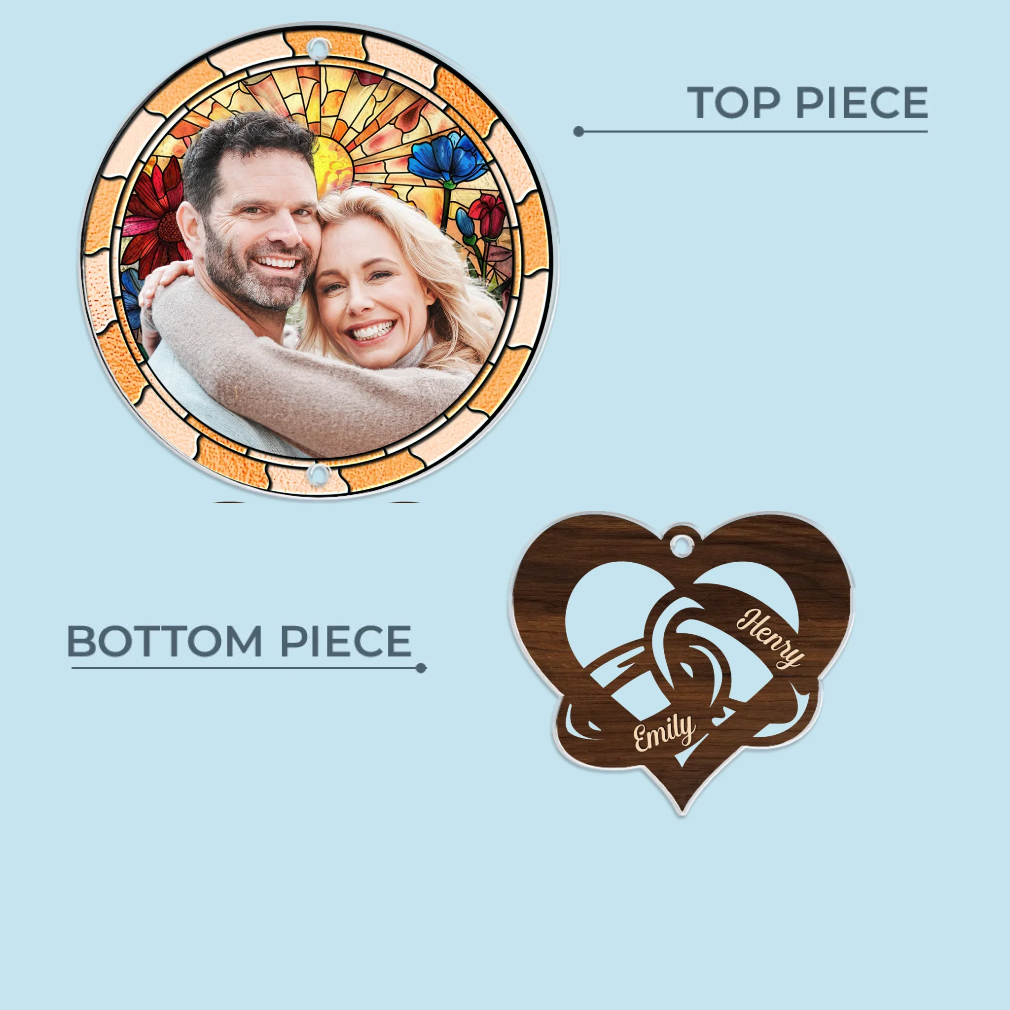Custom Photo Wind Chime With Acrylic Charms - Personalized Anniversary Wedding Gifts For Husband And Wife, Him And Her - Still Not Sick Of You - Image 2