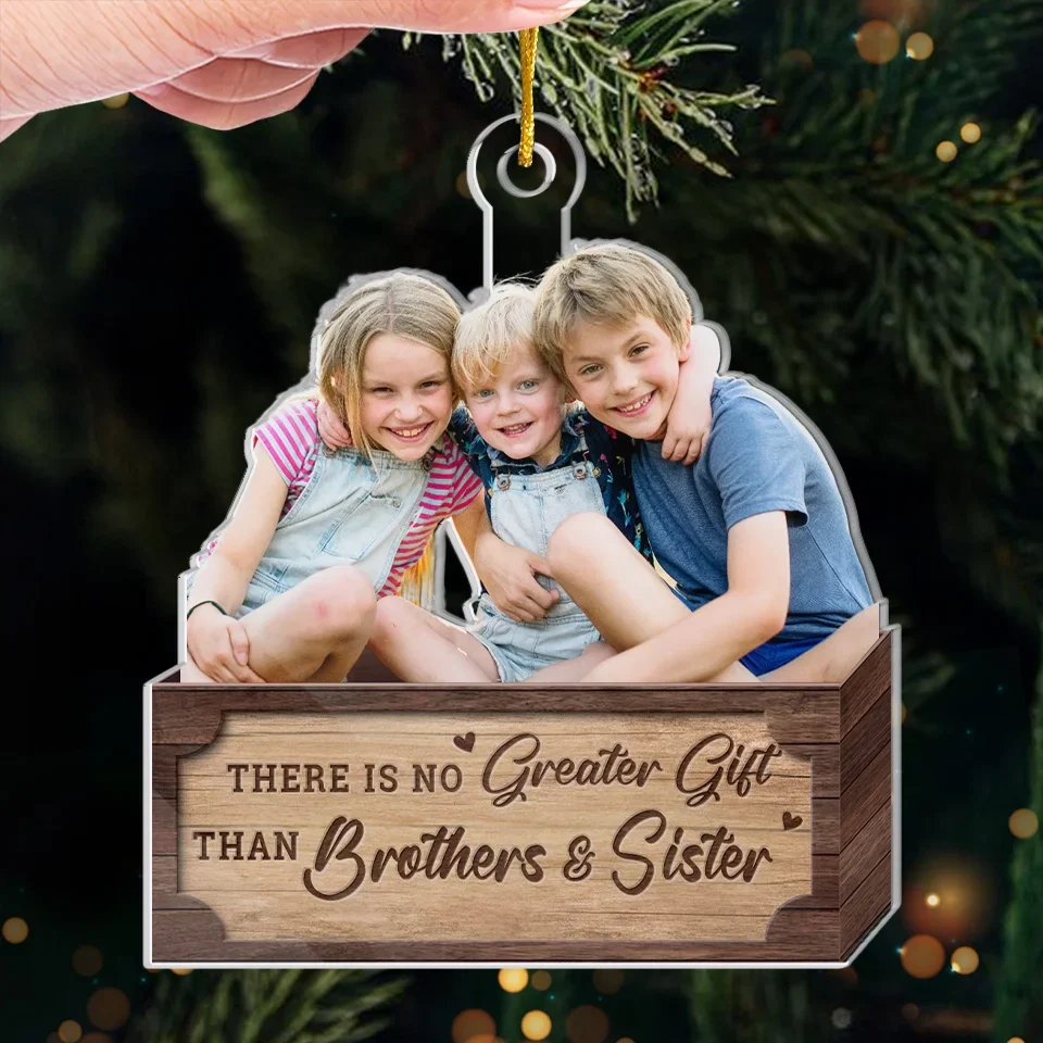 Custom Photo With You By My Side, Every Christmas Is Special - Family Personalized Custom Ornament - Acrylic Custom Shaped - Christmas Gift For Family Members, Siblings, Brothers, Sisters - Image 4