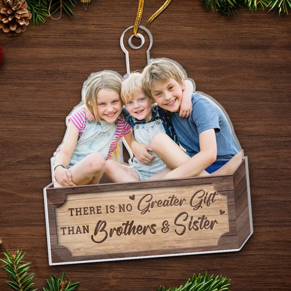 Custom Photo With You By My Side, Every Christmas Is Special - Family Personalized Custom Ornament - Acrylic Custom Shaped - Christmas Gift For Family Members, Siblings, Brothers, Sisters - Image 5