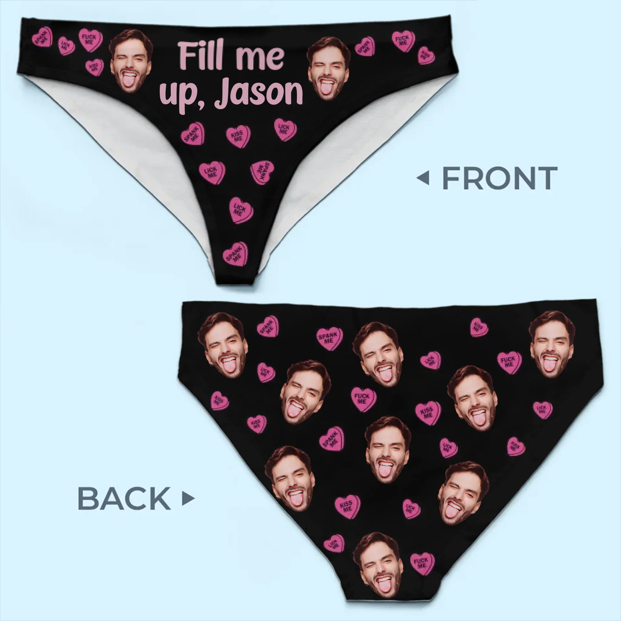 Custom Photo With You, I Am Complete - Couple Personalized Women Briefs - Gift For Husband Wife, Anniversary - Image 2