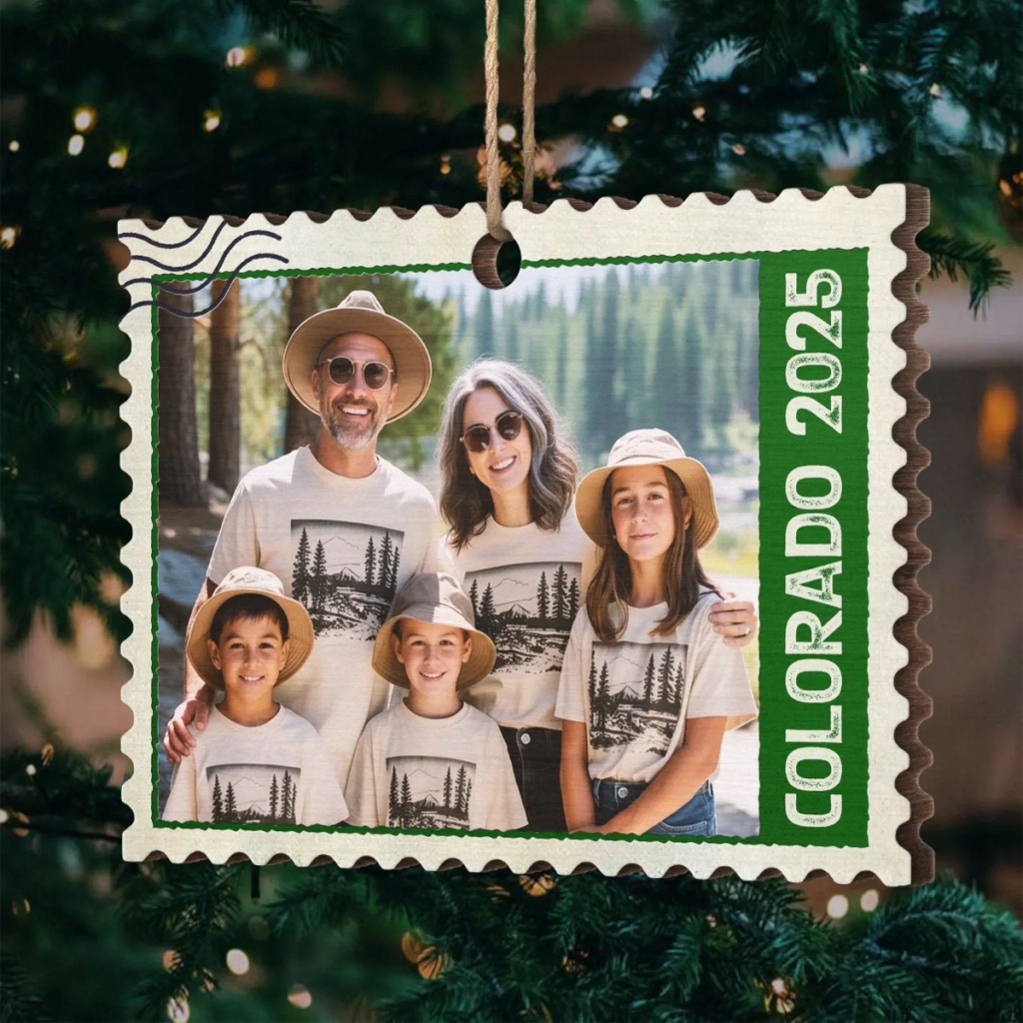 Custom Photo Wood Ornament - Personalized Christmas Birthday Gifts For Mom, Dad, Brother, Sister, Kids - Postmarked With Love - Image 5