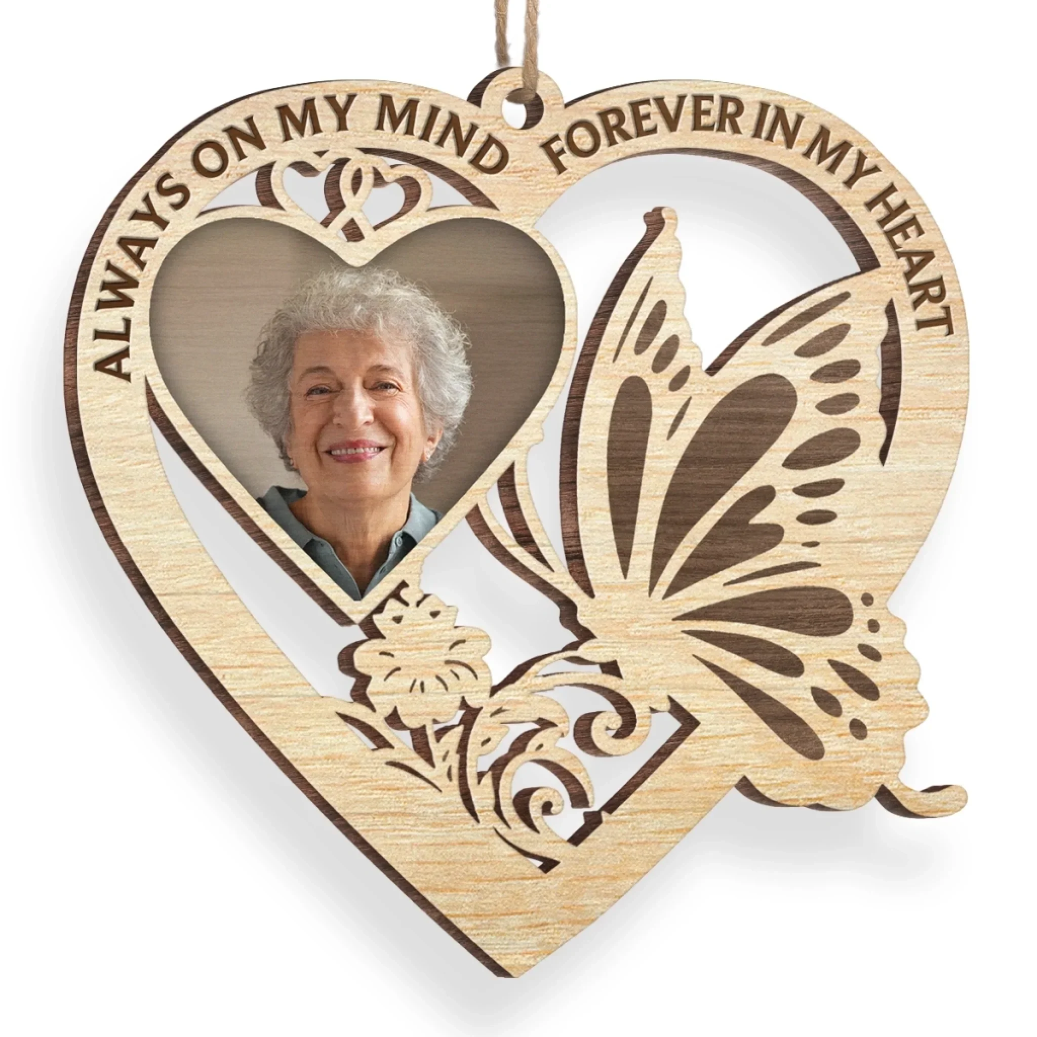 Custom Photo Wood Ornament - Personalized Christmas Memorial Sympathy Gifts For Loss Of Mom, Dad - In Loving Memory - Image 3