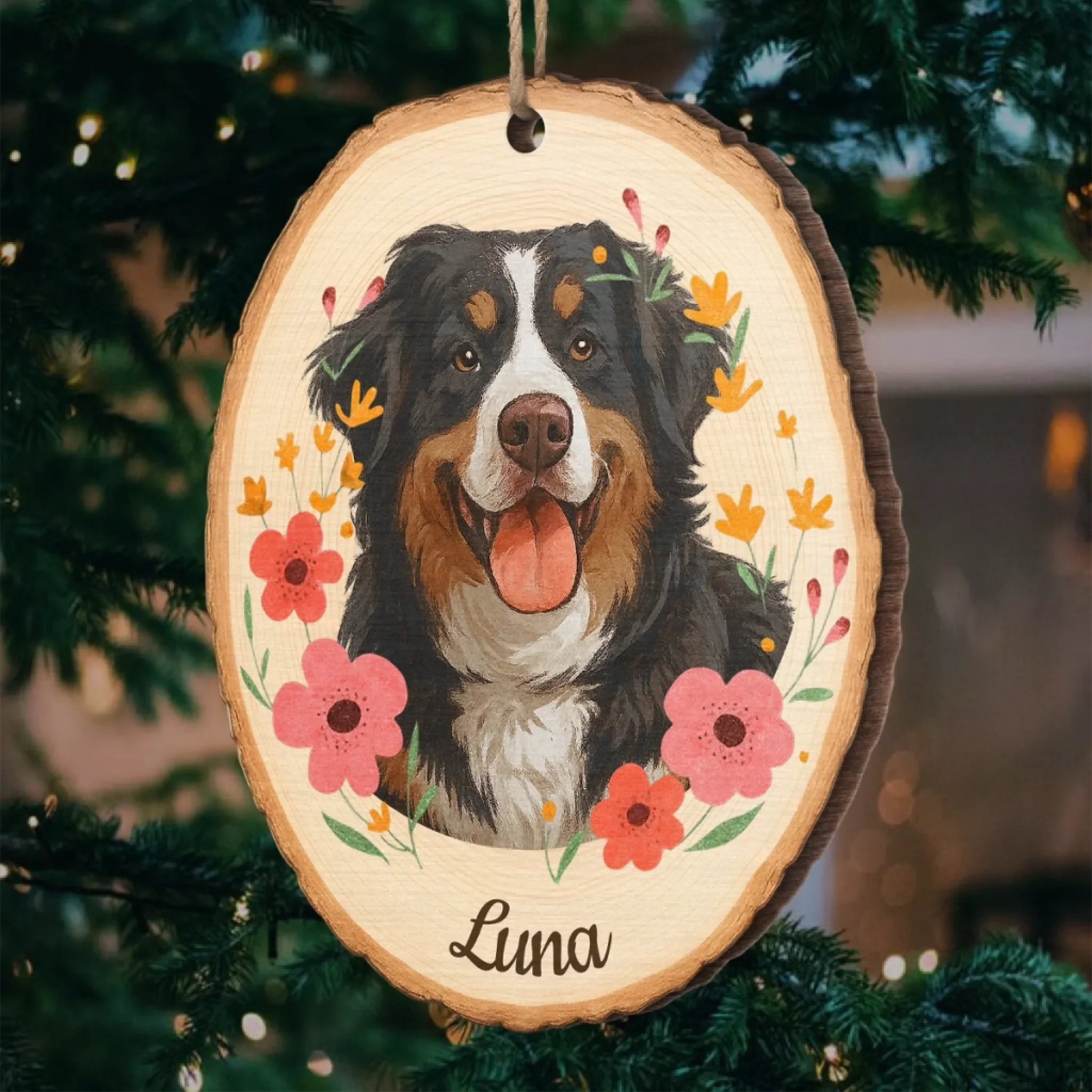 Custom Photo Wood Ornament - Personalized Pet Christmas Memorial Sympathy Gifts For Dogs, Cats - Always Missed Always Loved - Image 5