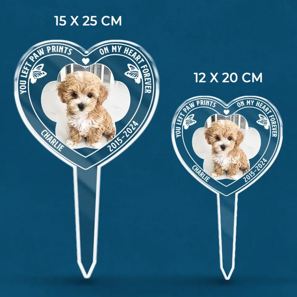 Custom Photo You Are Always An Angel In My Heart - Memorial Personalized Custom Stain Glass Style Acrylic Garden Stake - Sympathy Gift For Pet Owners, Pet Lovers - Image 6