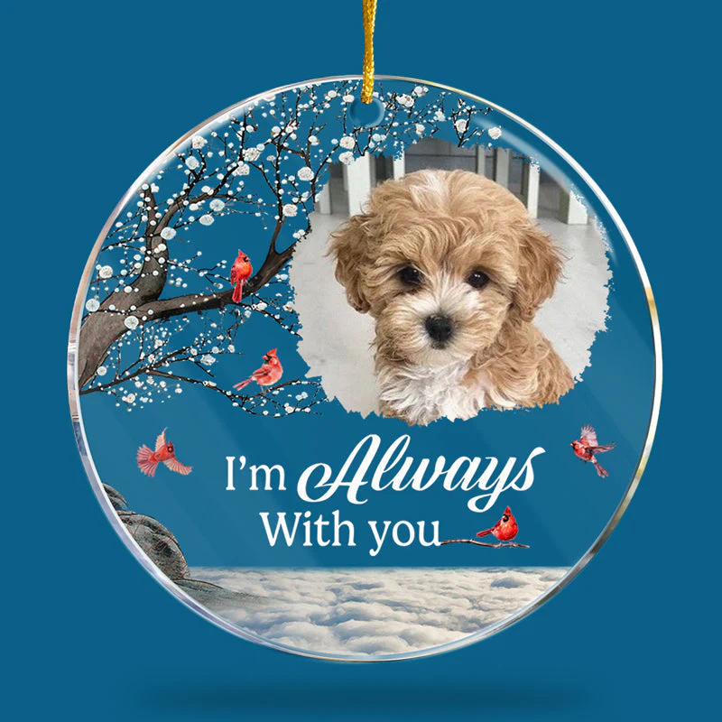 Custom Photo You Are My Best Memory - Family Personalized Custom Ornament - Acrylic Round Shaped - Christmas Gift, Sympathy Gift For Pet Owners, Pet Lovers - Image 3