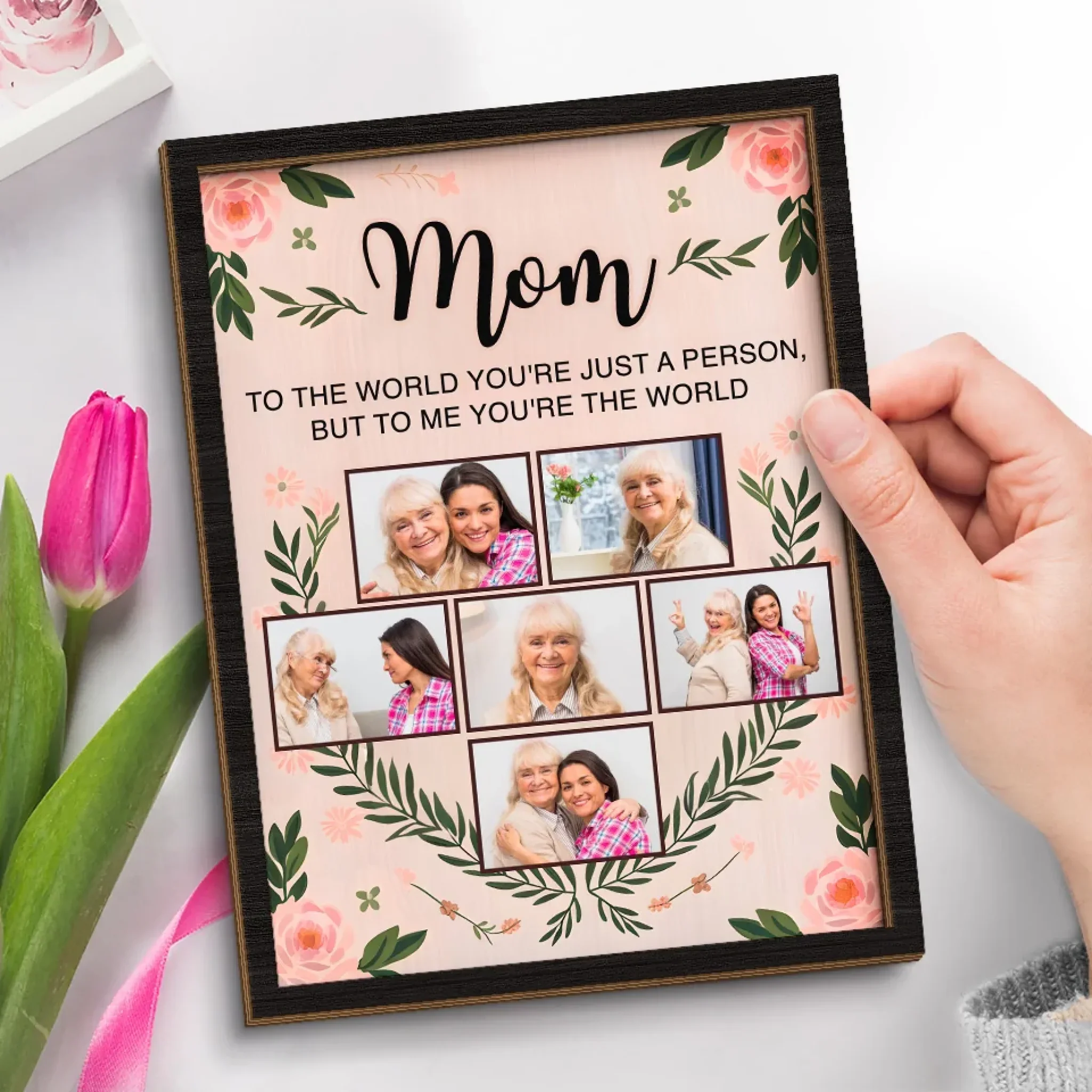 Custom Photo You Are My Heart, My Strength, My Everything - Family Personalized Custom 2-Layered Wooden Plaque With Stand - Gift For Mom, Daughter - Image 3