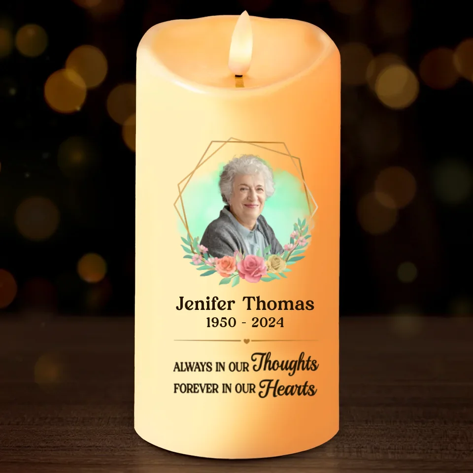 Custom Photo You Are Not Missed - Memorial Personalized Custom LED Candle - Sympathy Gift, Christmas Gift For Family Members - Image 2