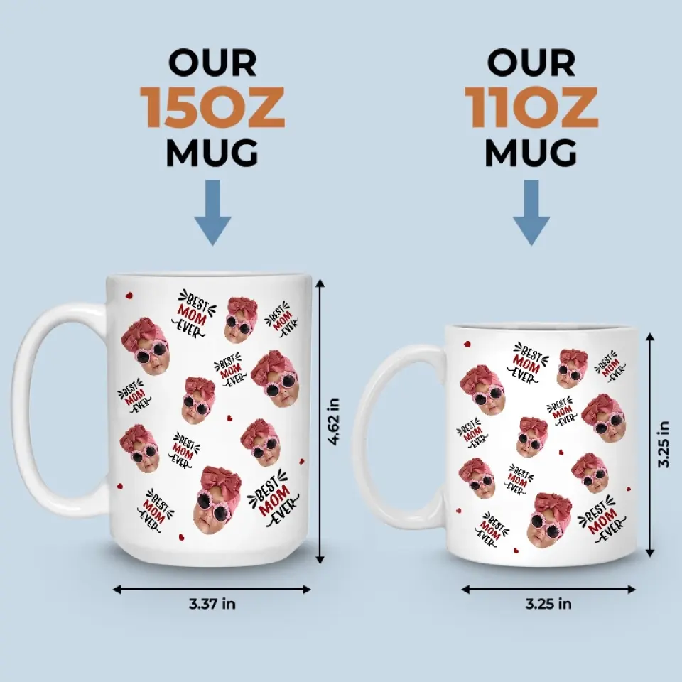 Custom Photo You Are The Best One Ever - Family Personalized Custom Mug - Gift For Mom, Grandma - Image 5