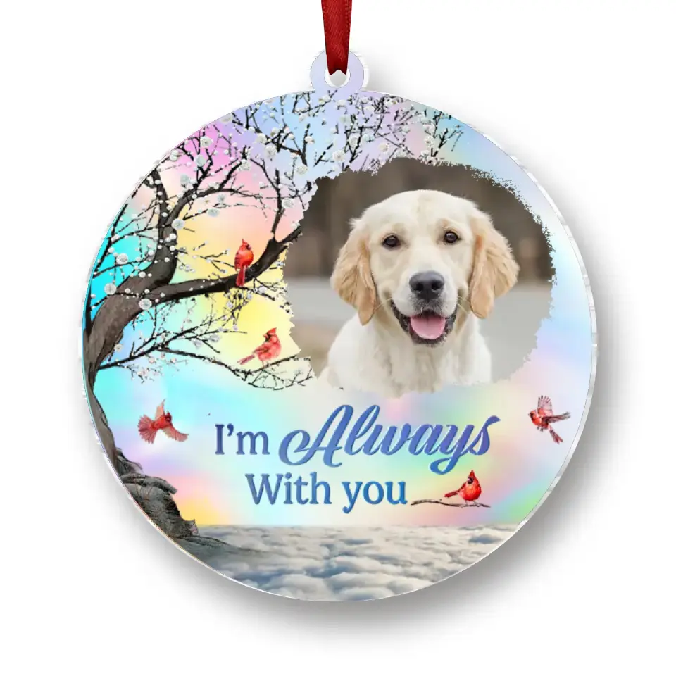Custom Photo You Brought Joy To Our Lives - Memorial Personalized Custom Hologram Ornament - Sympathy Gift, Christmas Gift For Pet Owners, Pet Lovers - Image 2